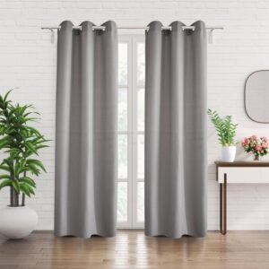 Sierra Set of 2 Woven Room-Darkening Door Curtains - 7ft